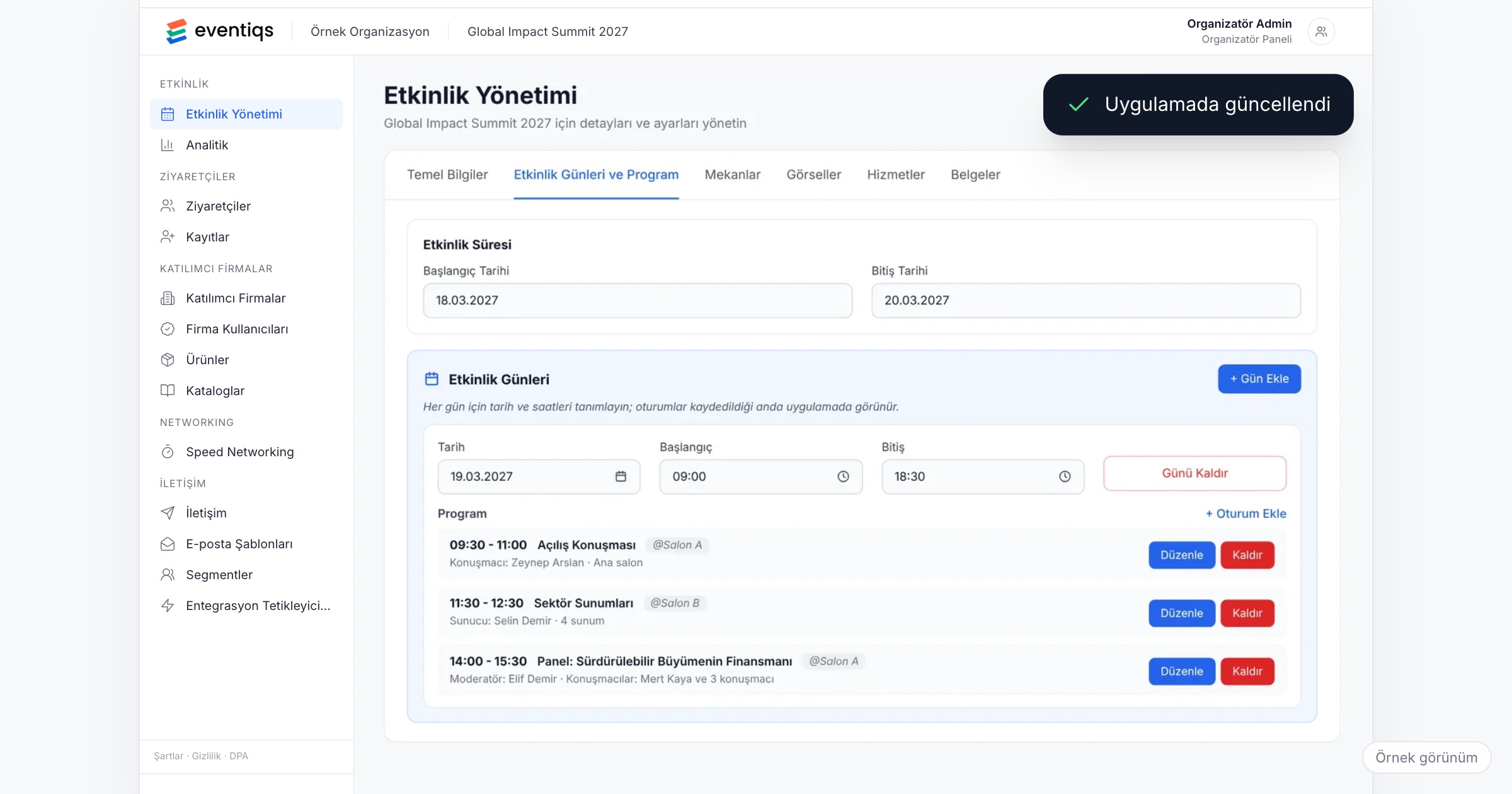 Event management dashboards: running the program, attendees and content from one panel