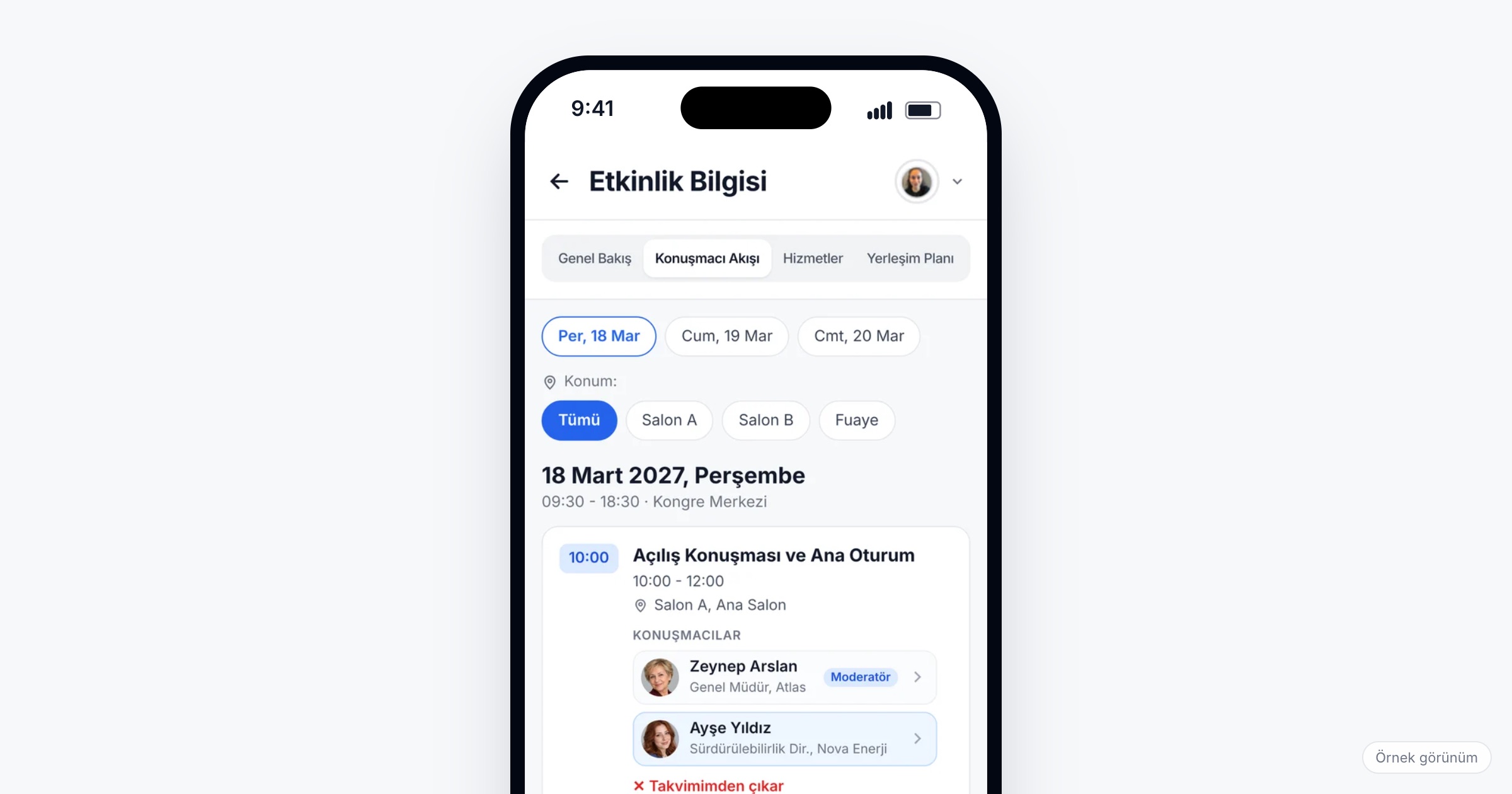 Event agenda apps: keeping a multi-hall program current through last-minute changes
